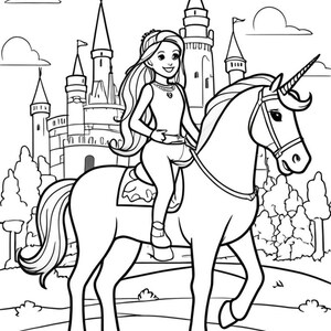 Libro para colorear de unicornios para niños de 3 a 8 años - 50 diseños mágicos y divertidos imagen 10
