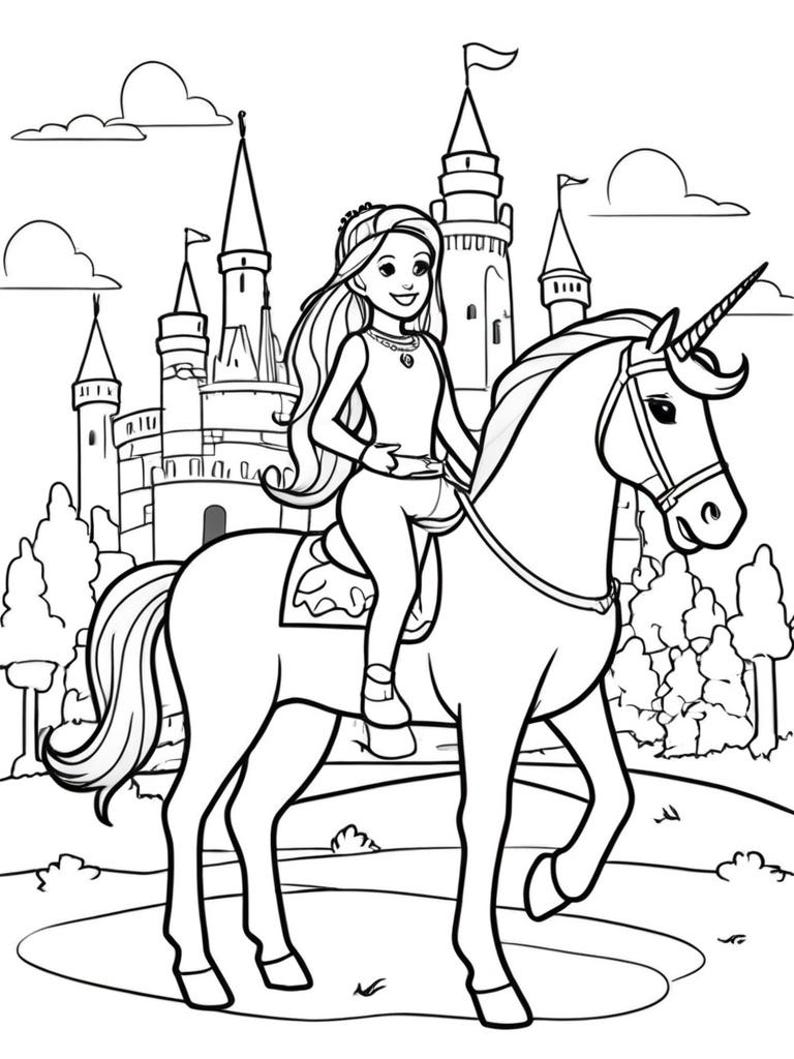 Libro para colorear de unicornios para niños de 3 a 8 años - 50 diseños mágicos y divertidos imagen 10