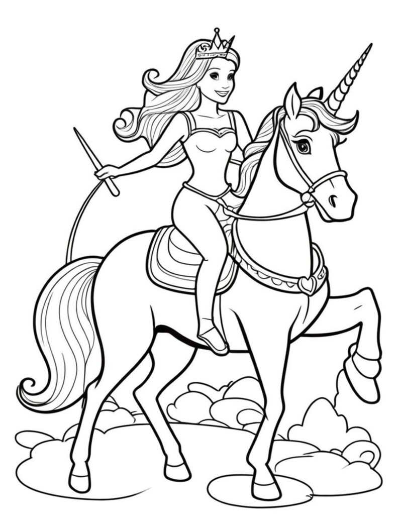Libro para colorear de unicornios para niños de 3 a 8 años - 50 diseños mágicos y divertidos imagen 2