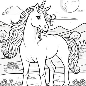 Libro para colorear de unicornios para niños de 3 a 8 años - 50 diseños mágicos y divertidos imagen 11