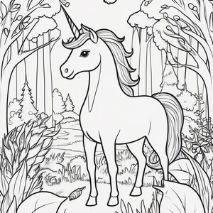 Libro para colorear de unicornios para niños de 3 a 8 años - 50 diseños mágicos y divertidos imagen 3