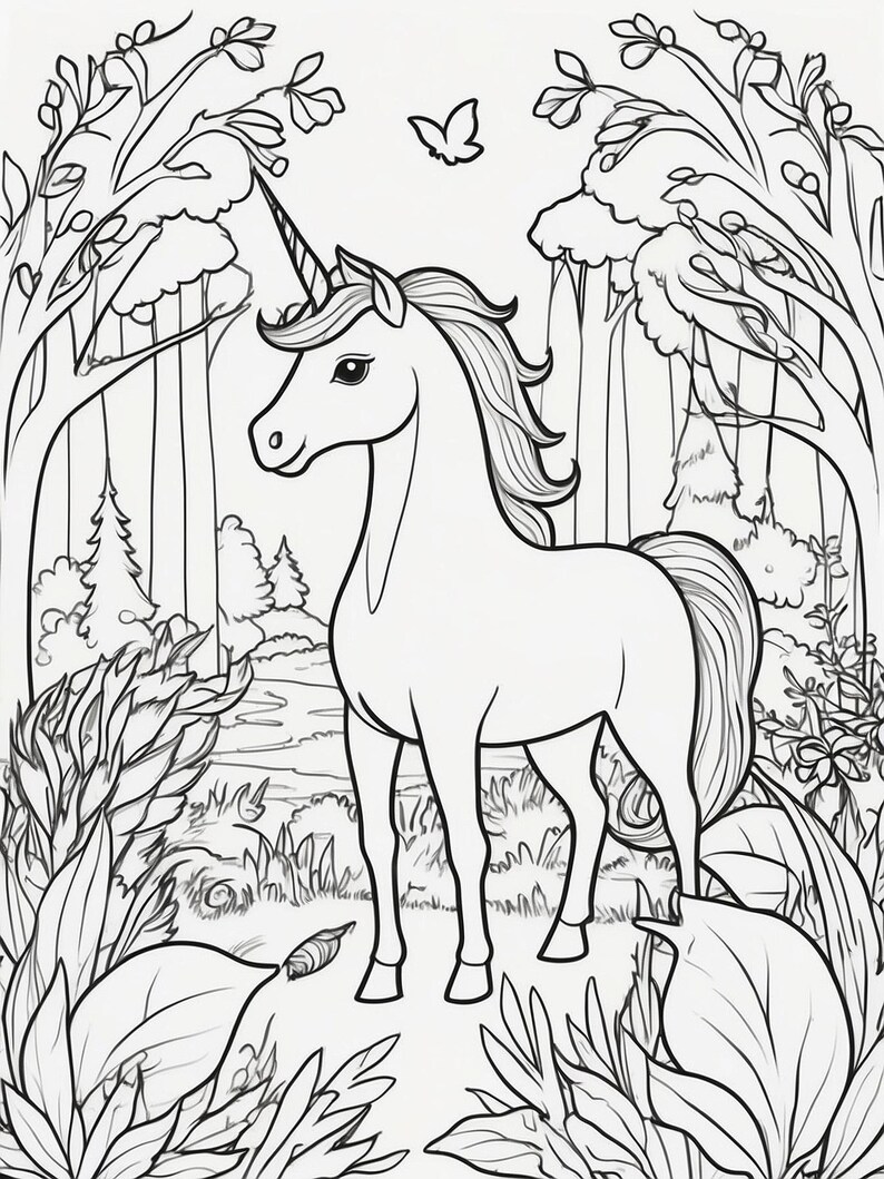 Libro para colorear de unicornios para niños de 3 a 8 años - 50 diseños mágicos y divertidos imagen 3