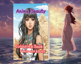Anime Beauty colouring book