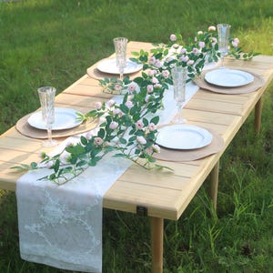 30*60inch Boho Tables for Picnic,Low Picnic Table for Sitting on the Floor,Foldable Table for Patoi,Garden,Beach,Camping