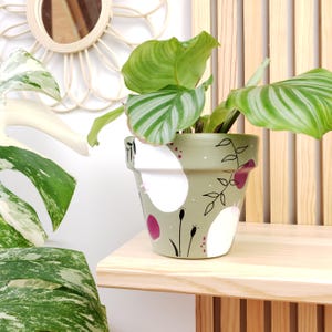 Originele design plantenpot voor kamerplanten - handbeschilderde decoratieve bloempot - boho decoratie voor plantenliefhebbers