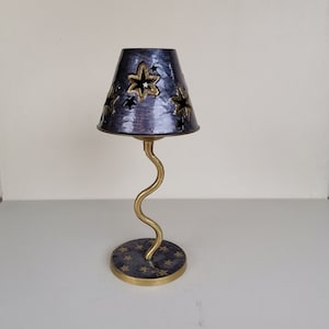 Vintage lamp shape Brass Candle Holder tea light candlestick Antique Brass Candle Holder Retro Candle Stand Elegant Home Decor