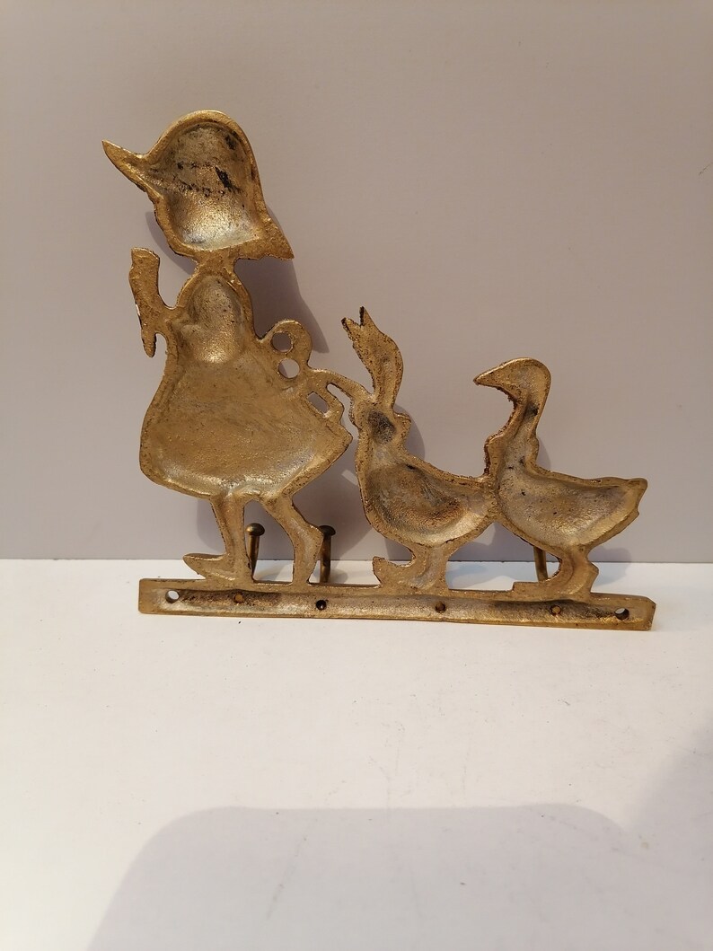 Vintage Duck Key Holder Brass Goose Vintage Key Holder Brass Duck Key