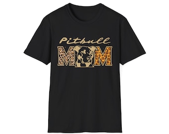 Koszulka typu unisex Softstyle „Pitbull Mom”