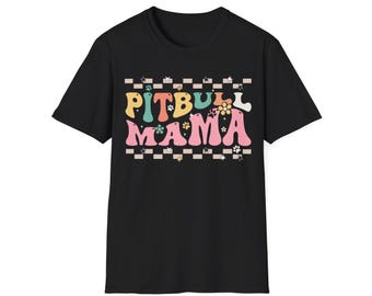 Koszulka typu unisex Softstyle „Pitbull Mama”