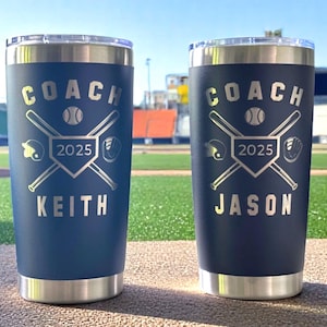 Personalisierter Baseball Coach Becher: Teamnamen mit Gravur, Edelstahl