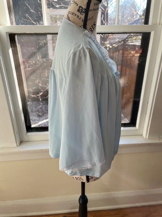 Vintage baby blue silk duster - image 3