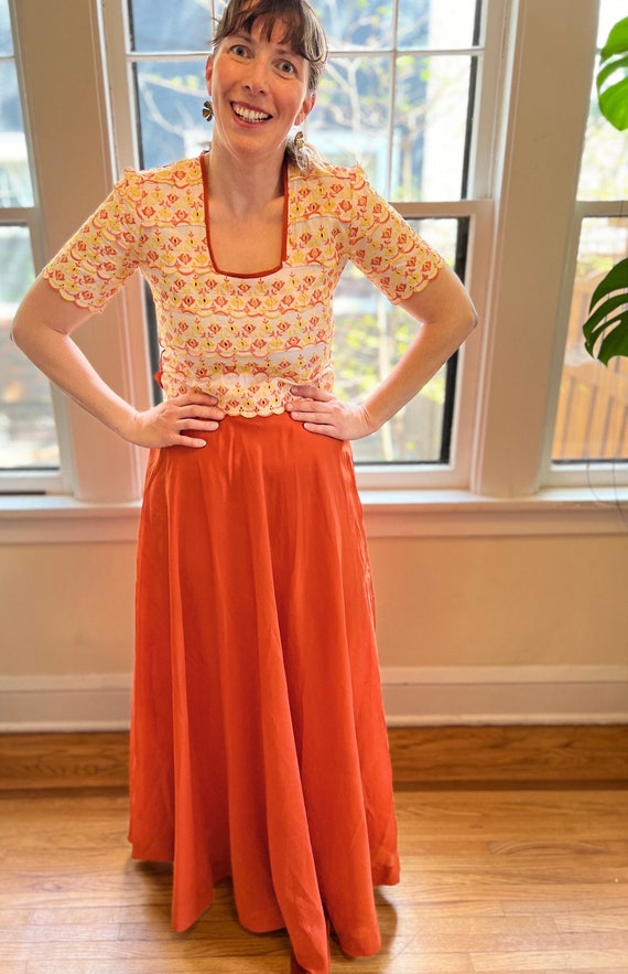 Orange you glad vintage prom dress