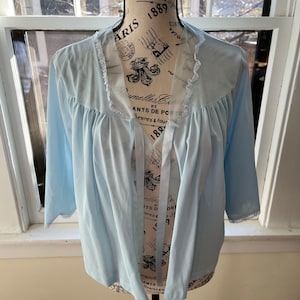 Vintage baby blue silk duster