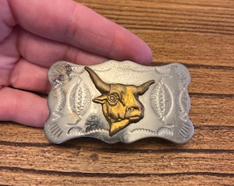 Chambors Belt Company Nickel Silber und Golden Bull Gürtelclip