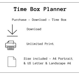 Time Boxing Printable PDF Digital Daily Planner Time Box Planner Agenda Schedule Timebox Todo ...