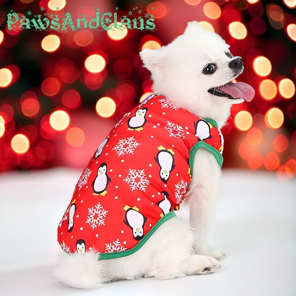 Weihnachten Pinguin Hund & Katze Pullover - Festliche Haustierbekleidung von PawsAndClaus