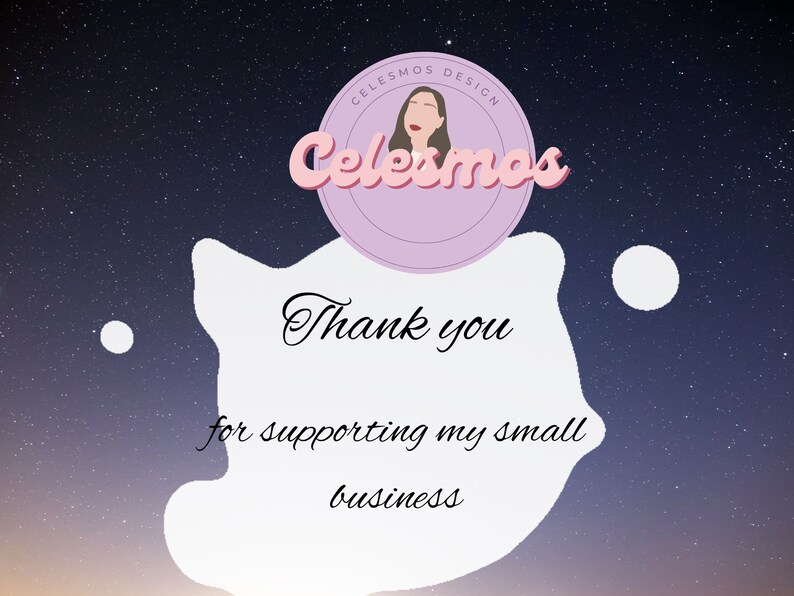 Thank you for supporting my small business