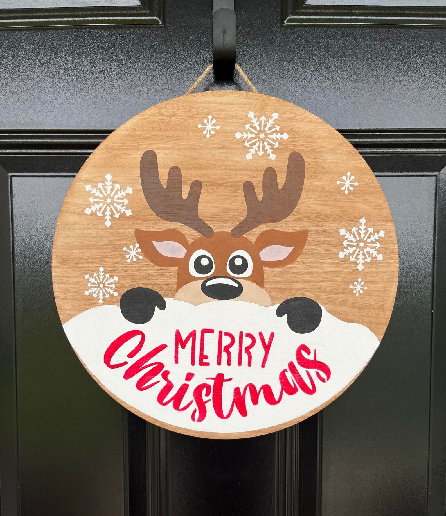 Reindeer Decor // Christmas Reindeer // Reindeer Front Door Etsy