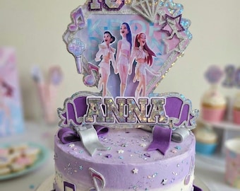 Custom "KPOP Demon Hunters Cake Topper Personalized K-Pop Party Decoration