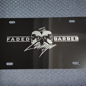 Laser engraved license plate