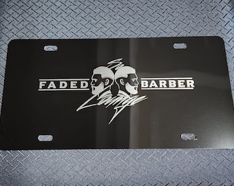 Laser engraved license plate