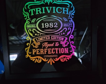 Laser engraved LED mirror