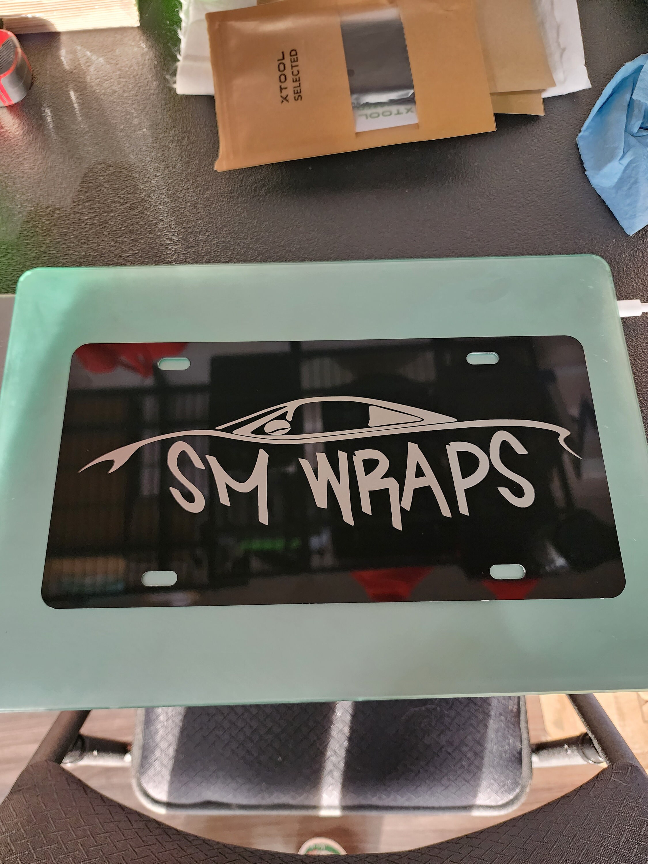 Personalized Custom Laser Engraved Aluminum License Plate - BLVD Black Finish