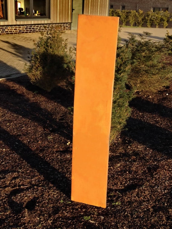 Rost Gartenstecker Schild GA03 – 160 Cm Hoch, Aus Edelrost, Ohne Dekoration, Mit Erdspießen