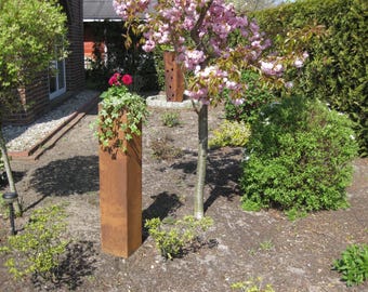 Columna Jabo-Design RS31 con efecto óxido/ Columna para plantas/ Columna antorcha/ Columna para flores/ Aspecto Corten
