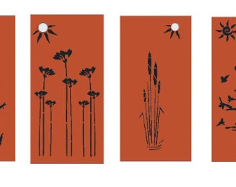 Pantalla de privacidad Jabo-Design SWC001 de acero CORTEN resistente al óxido en varios diseños SIN postes Elemento de pantalla de privacidad Elementos resistentes al óxido
