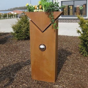 Jabo Design XL rust column RS83 with plant bowl torch column garden columns columns decorative flowers