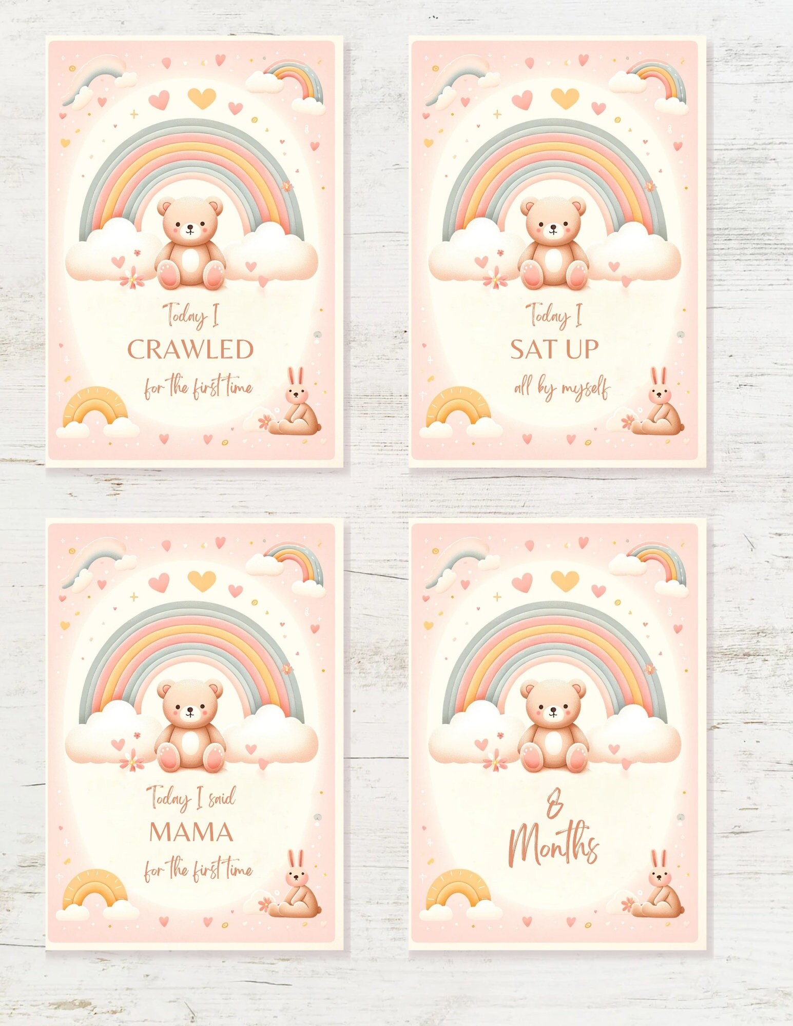 20 Baby Milestone Cards, Baby Shower Gift, Pregnancy Gift, New Baby ...
