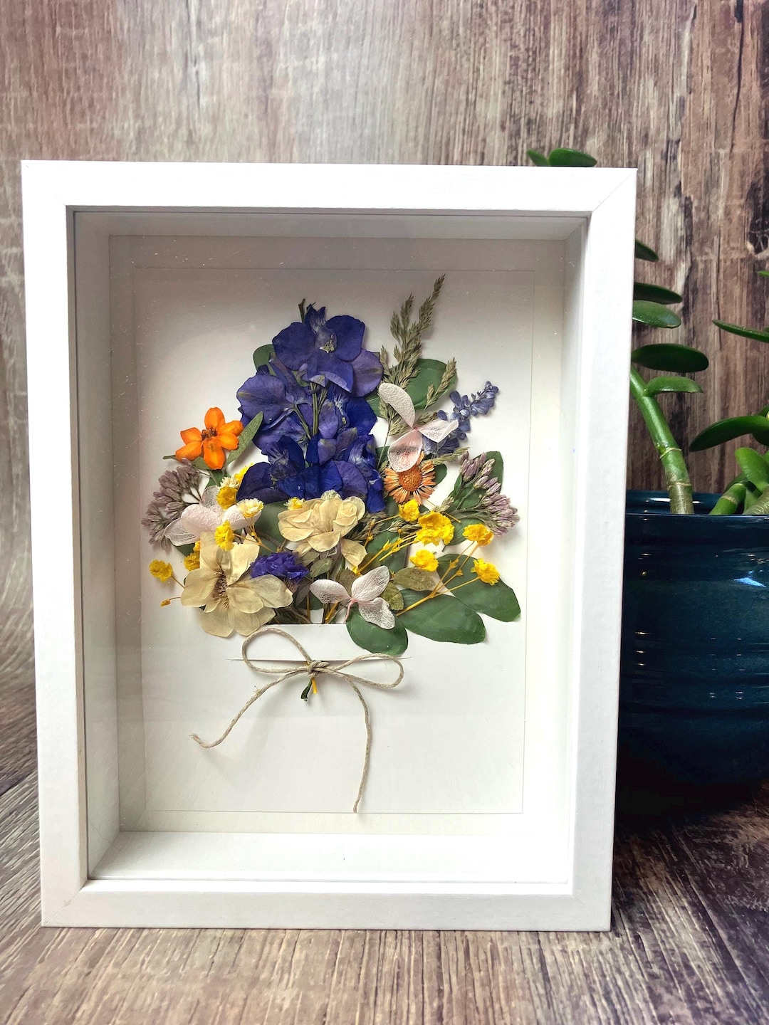 Prairie Bloom Pressed Flower Shadow Box