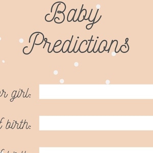 Carte di previsione del bambino