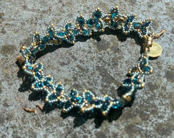 Everyday Royal Blue Beadweaving Bracelet