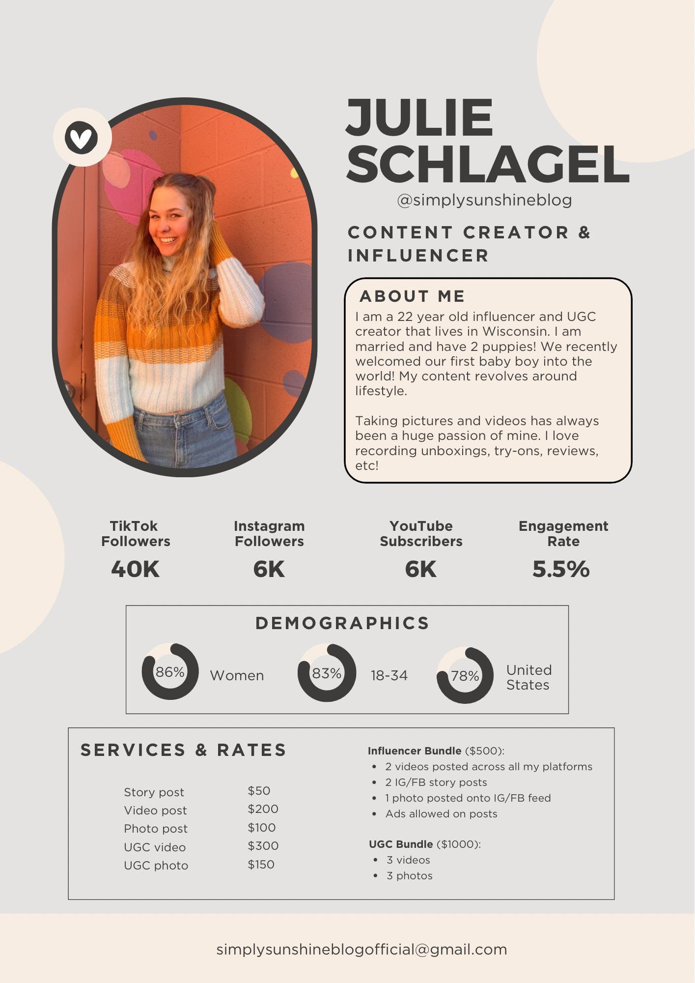 Media Kit Template for Content Creators | Influencer Media Kit | Brand ...