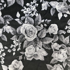 Dark Moody Floral Fabric – Romantic Gothic Botanical by the Yard