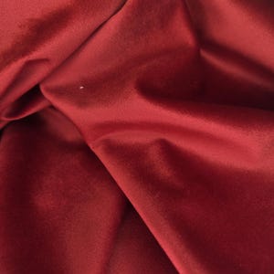 Roter Samtstoff - Brillant, langlebig & Luxuriös - Schwer entflammbar, Kissen, Polster und Vorhänge