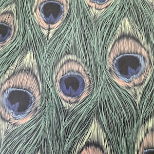 Realistic Peacock Print Fabric | Perfect for Upholstery, Curtains, Pillows & More!