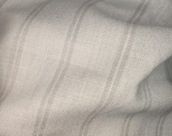 Striped Linen Look Fabric – Classic Neutral Stripes for Upholstery, Drapery & Home Decor