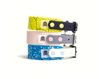 Original, waterproof dog collar, limited edition - Biothane®/PVC, colorful, printed - small breed (1 inch/2,5cm wide).