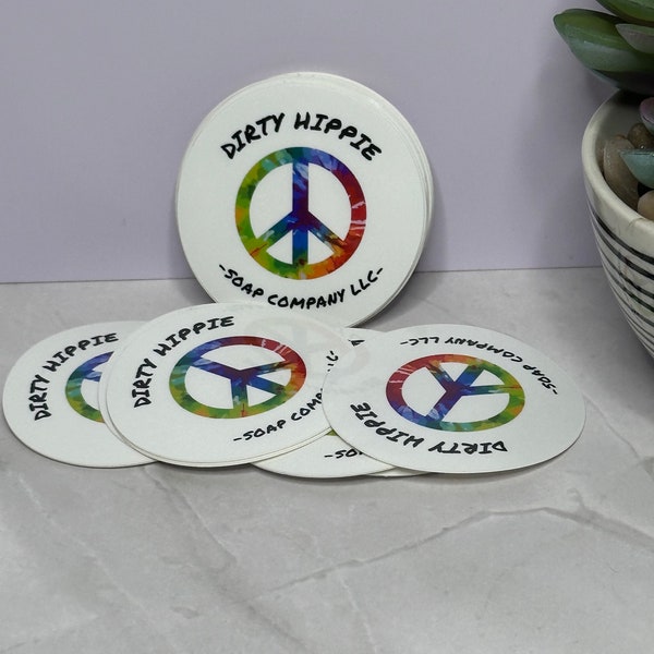 Vinyl Sticker With Logo | Dirty Hippie Soap Company LLC