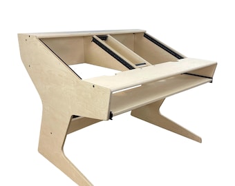 2 x 12  31 Space! Hybrid Two Bay DAW desk for music recording and production! By Trinity Desk Designs