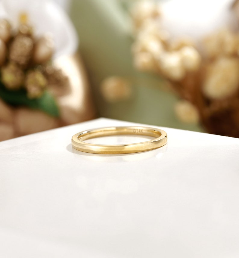 Simple Wedding Band, Plain Wedding Ring, Solid Gold Ring, 925 Sterling Silver Ring, Anniversary