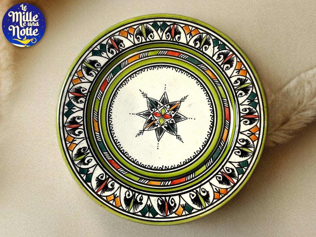 Moroccan Ceramic Plates Wall Decor Handmade Serving Plate Hand Painted ...