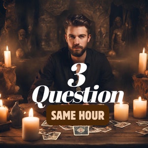 3 Fragen Lesen, Detailliertes Lesen,Same Hour, Tarot Lesen,Soulmate,TwinFlame,Liebeslesen