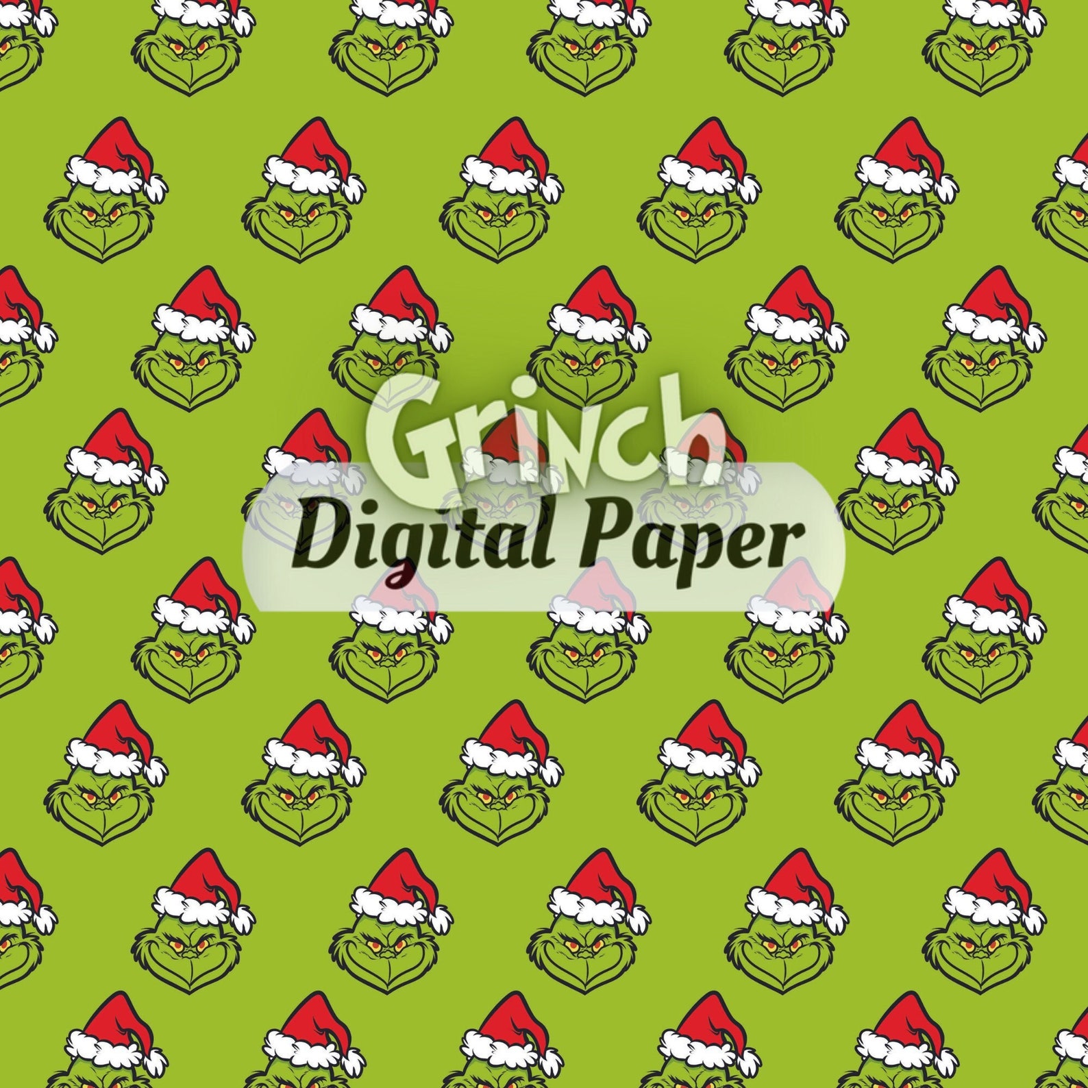 Grinch Digital Paper Grinch Prints for Tumblers Christmas - Etsy