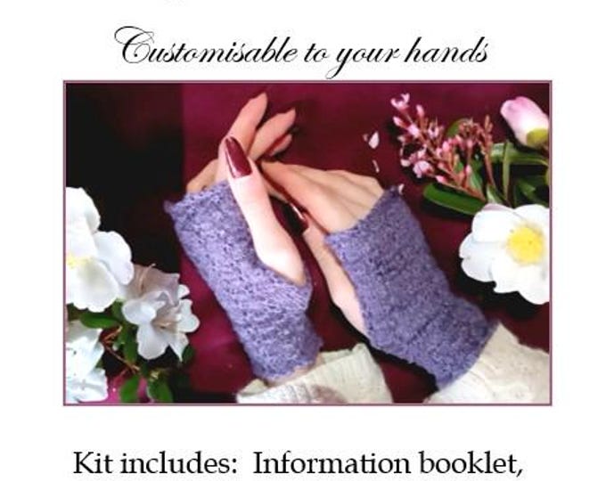 Lace Fingerless Gloves Knitting Kit