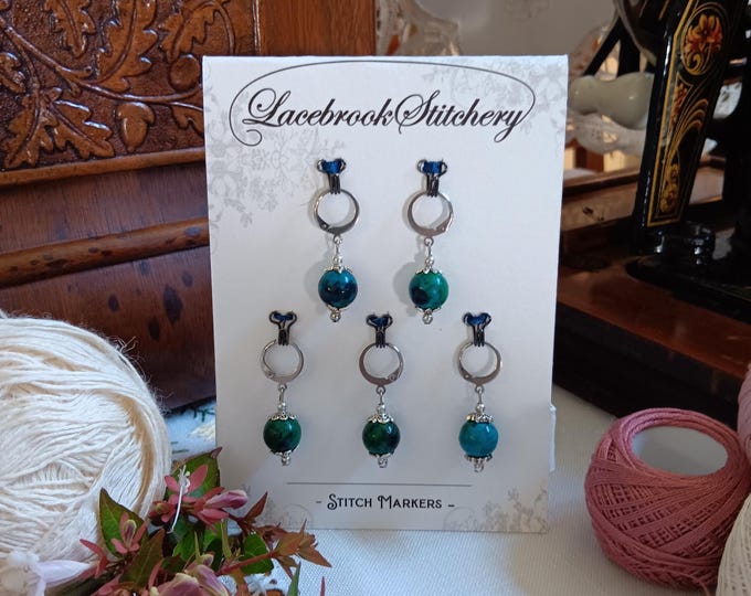 Dragon Eggs Set - 5 Stitch markers for knitting and crochet