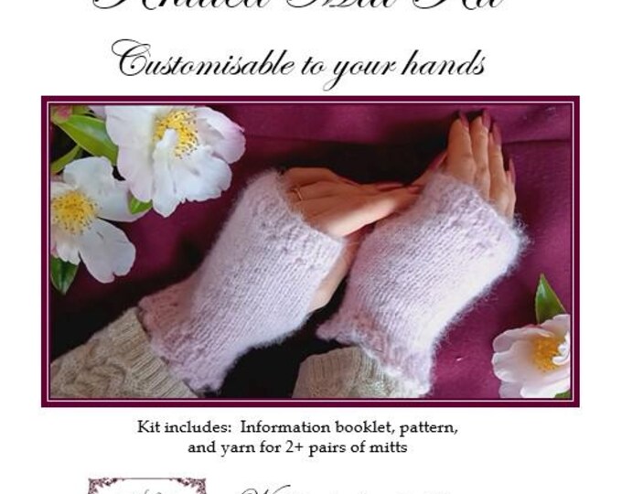 Knitted mitt knitting kit